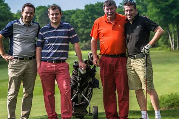 Golf group of four men